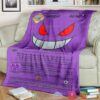 Anime Pkm Gengar Full Art Custom Soft Blanket