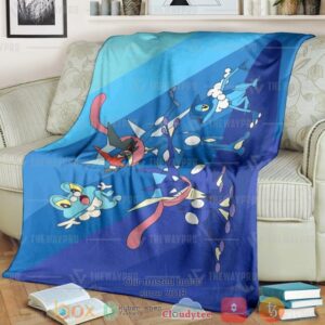 Anime Pkm Greninja Custom Soft Blanket
