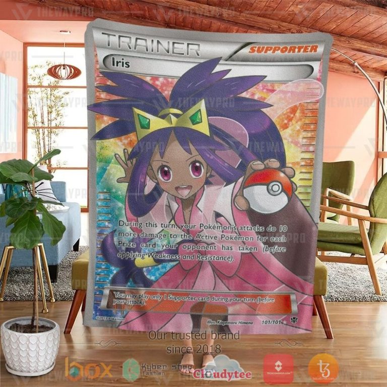 Anime-Pkm-Iris-Trainer-Custom-Soft-Blanket-3