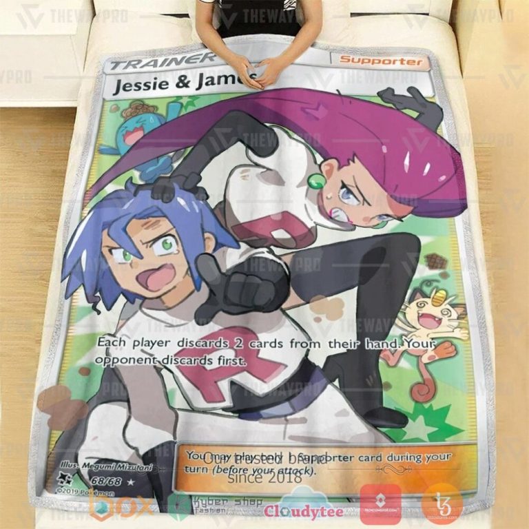 Anime-Pkm-Jessie-And-James-Trainer-Custom-Soft-Blanket-1