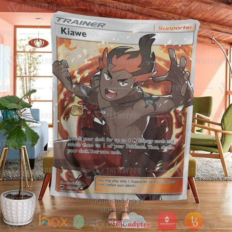 Anime-Pkm-Kiawe-Trainer-Custom-Soft-Blanket-3
