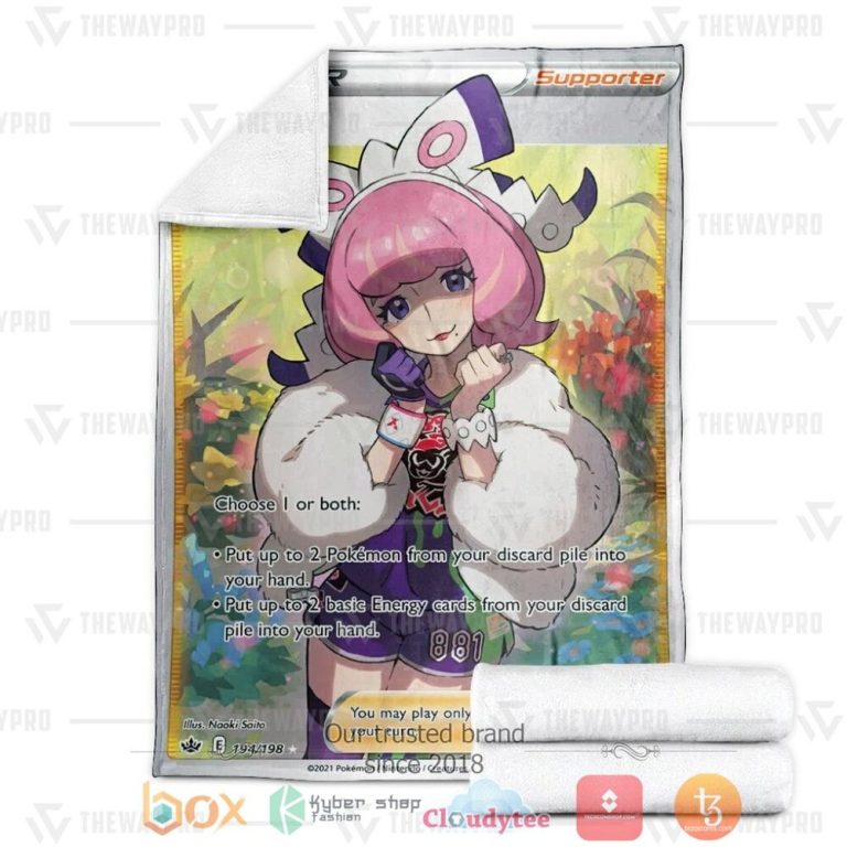 Anime-Pkm-Klara-Trainer-Custom-Soft-Blanket-2