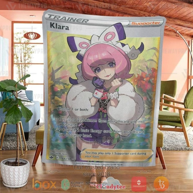 Anime-Pkm-Klara-Trainer-Custom-Soft-Blanket-3
