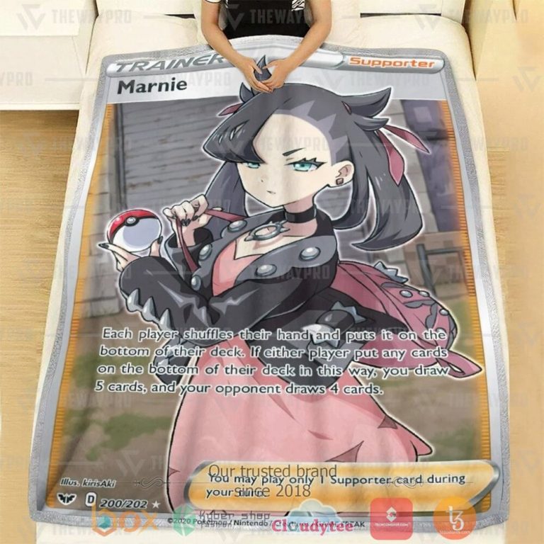 Anime-Pkm-Marnie-Trainer-Custom-Soft-Blanket-1
