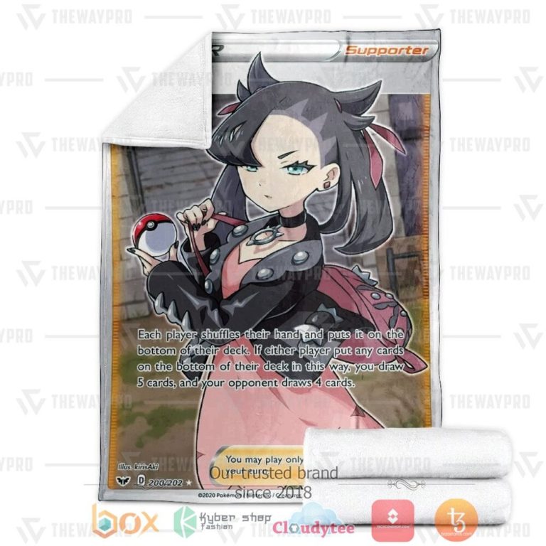 Anime-Pkm-Marnie-Trainer-Custom-Soft-Blanket-2