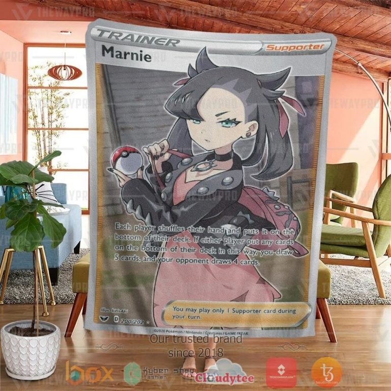 Anime-Pkm-Marnie-Trainer-Custom-Soft-Blanket-3