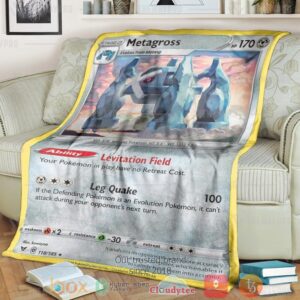 Anime Pkm Metagross Vivid Voltage Custom Soft Blanket