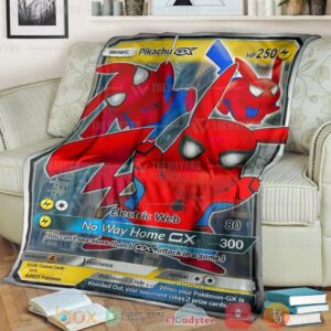 Anime Pkm No Way Home Pikachu Tag Team Custom Soft Blanket