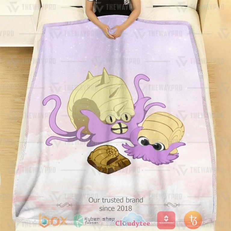 Anime-Pkm-Omanyte-Custom-Soft-Blanket-1