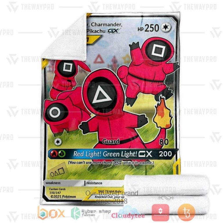 Anime-Pkm-Pikachu-Charmander-Squirtle-And-Bulbasaur-Guardian-Tag-Team-Custom-Soft-Blanket-2
