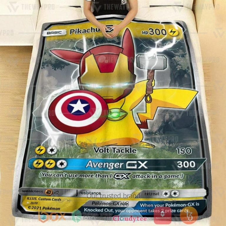 Anime-Pkm-Pikachu-The-Avenger-Gx-Custom-Soft-Blanket-1