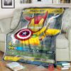 Anime Pkm Pikachu The Avenger Gx Custom Soft Blanket