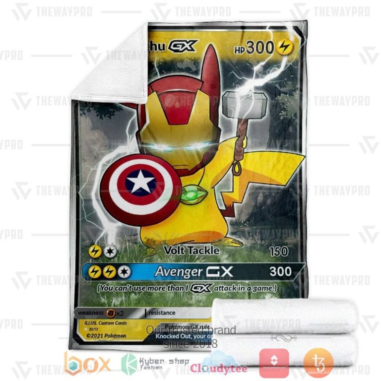 Anime-Pkm-Pikachu-The-Avenger-Gx-Custom-Soft-Blanket-2