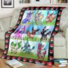 Anime Pkm Pixel Eevee Custom Soft Blanket