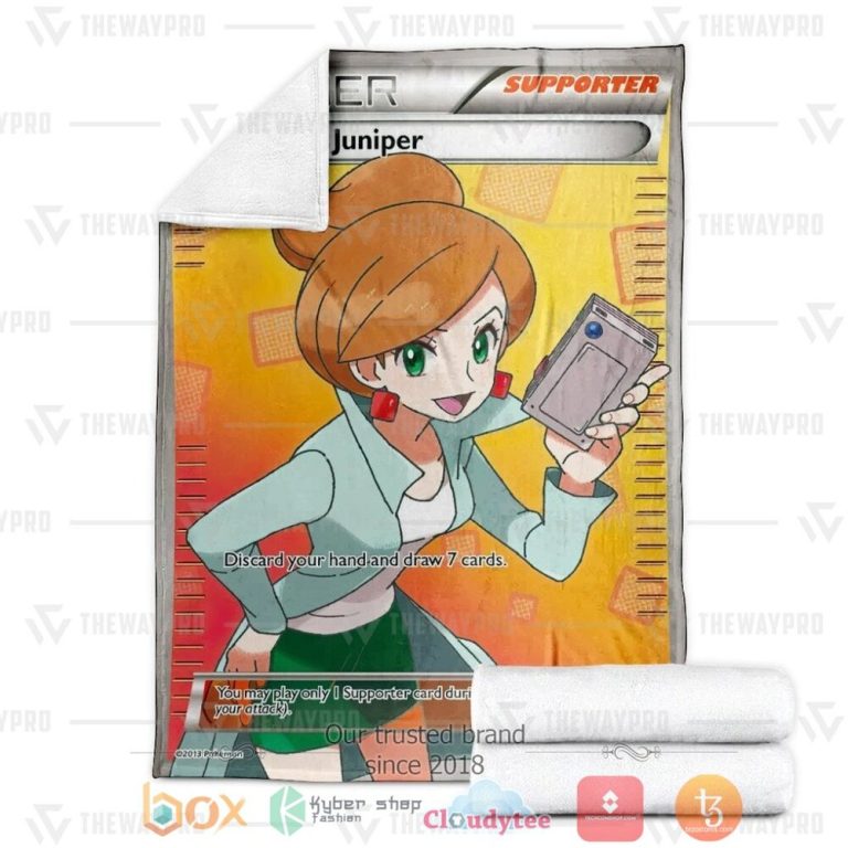 Anime-Pkm-Professor-Juniper-Trainer-Custom-Soft-Blanket-2