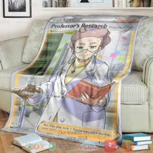 Anime Pkm Professors Research Trainer Custom Soft Blanket