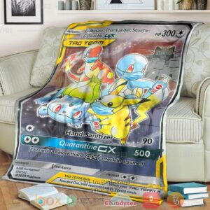 Anime Pkm Quarantine Tag Team Gx Custom Soft Blanket