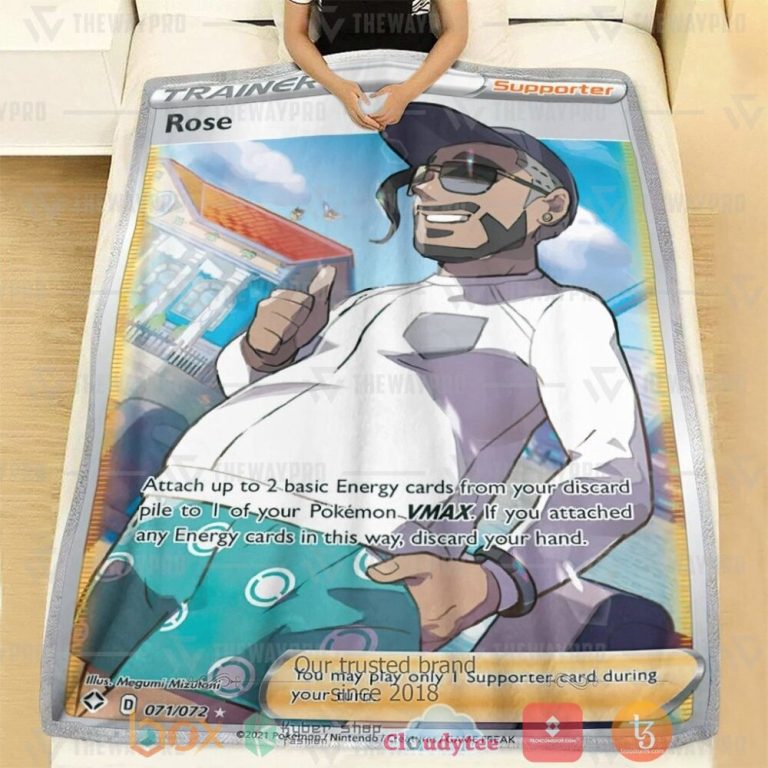 Anime-Pkm-Rose-Shining-Fates-Trainer-Custom-Soft-Blanket-1