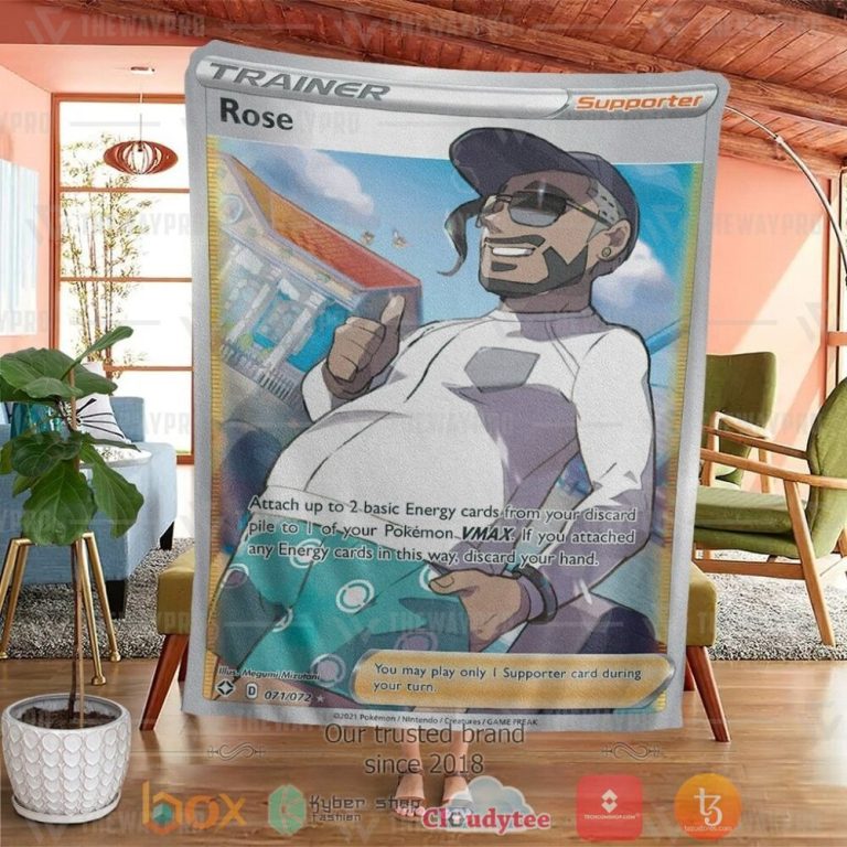 Anime-Pkm-Rose-Shining-Fates-Trainer-Custom-Soft-Blanket-3