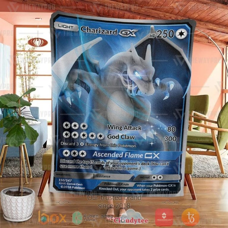 Anime-Pkm-Shadow-And-Light-Charizard-Gx-Custom-Soft-Blanket-1