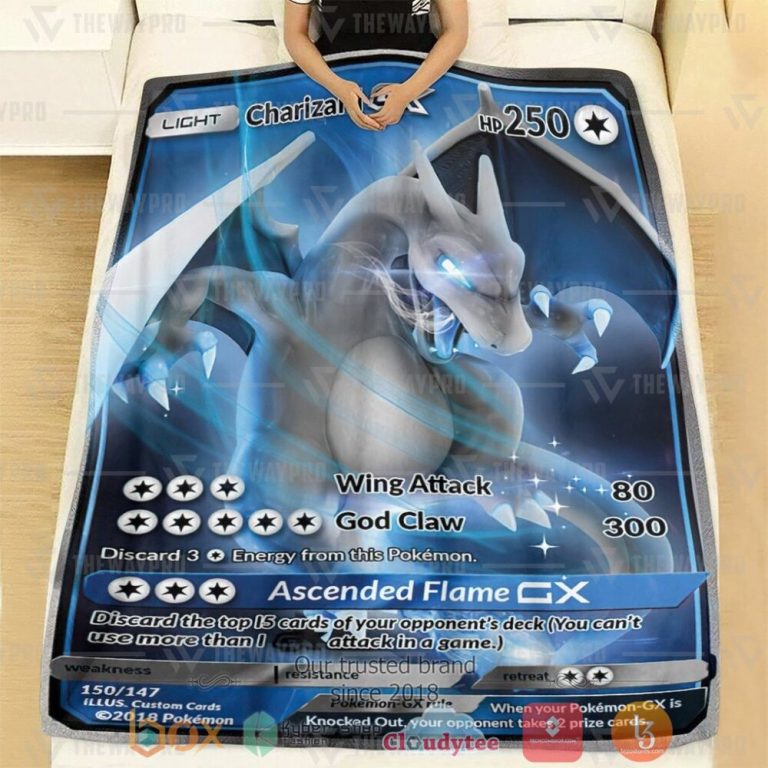 Anime-Pkm-Shadow-And-Light-Charizard-Gx-Custom-Soft-Blanket-2