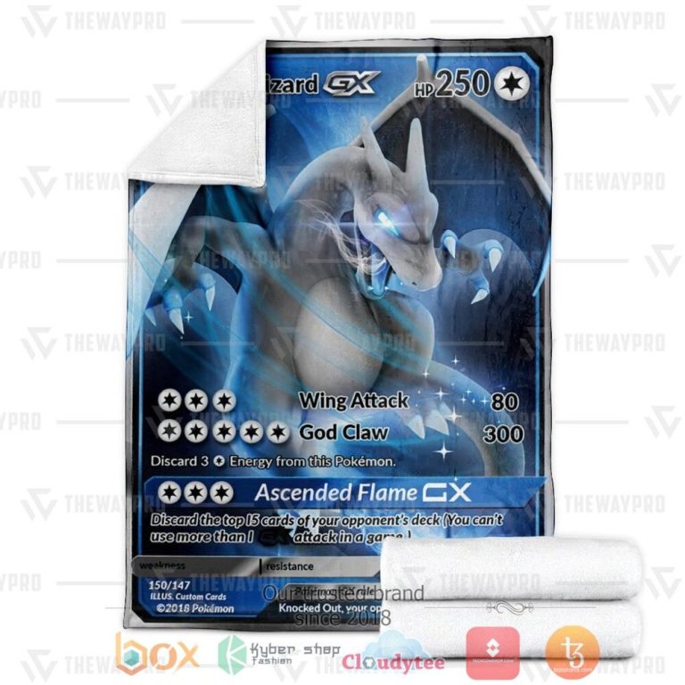 Anime-Pkm-Shadow-And-Light-Charizard-Gx-Custom-Soft-Blanket-3