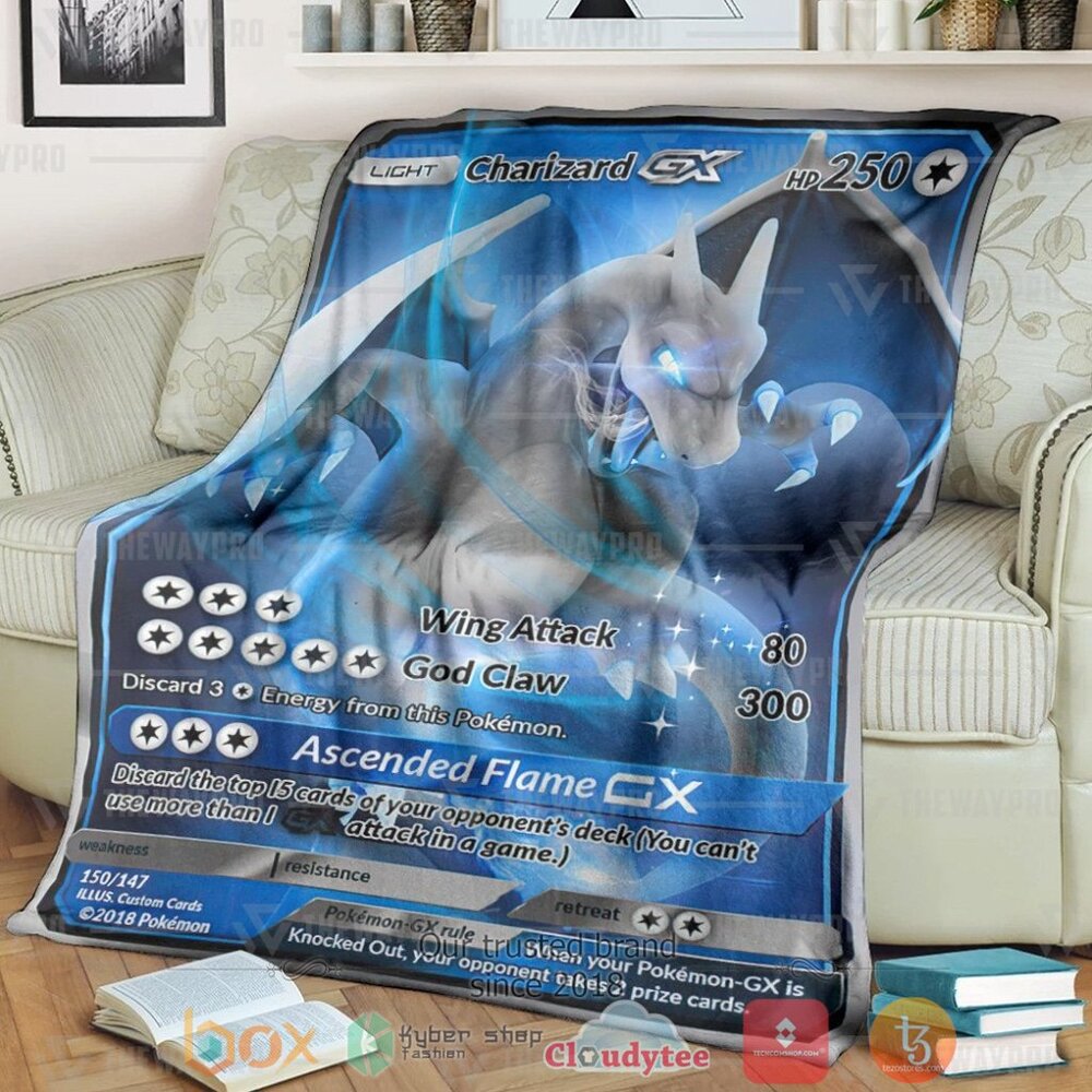 Anime Pkm Shadow And Light Charizard Gx Custom Soft Blanket Anime Pkm Shadow And Light Charizard Gx Custom Soft Blanket