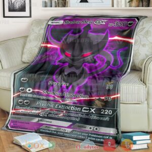Anime Pkm Shadow Armor Mew Gx Custom Soft Blanket