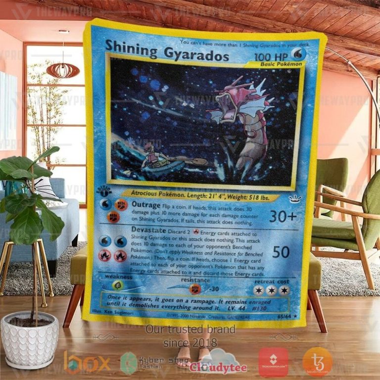 Anime-Pkm-Shining-Gyarados-Neo-Revelation-Custom-Soft-Blanket-1