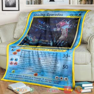 Anime Pkm Shining Gyarados Neo Revelation Custom Soft Blanket