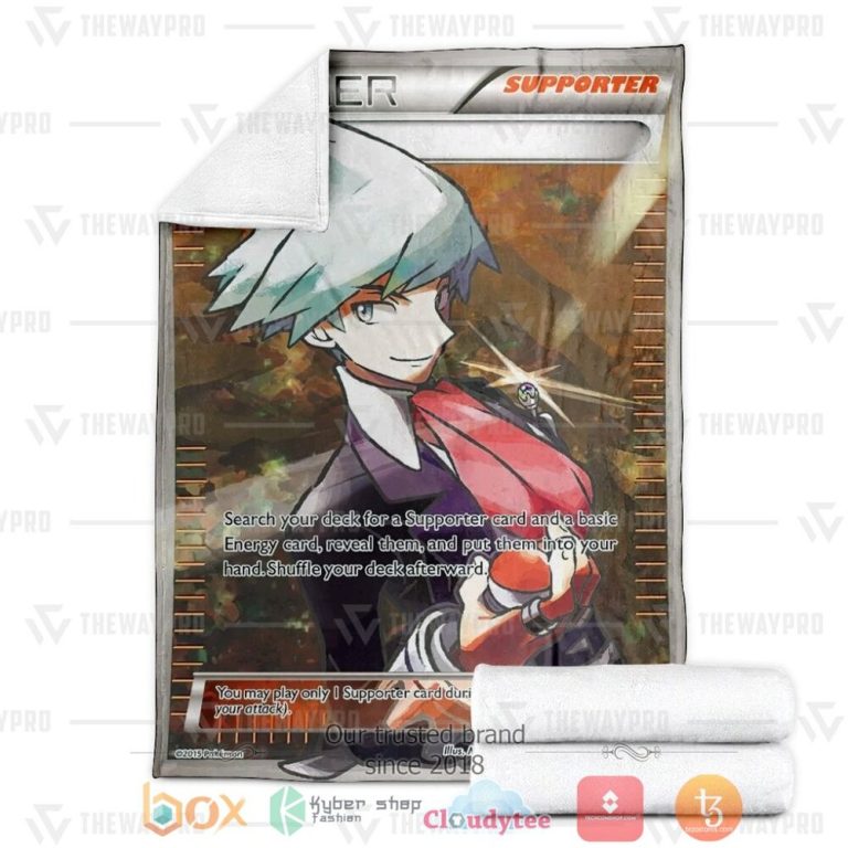 Anime-Pkm-Steven-Trainer-Custom-Soft-Blanket-2