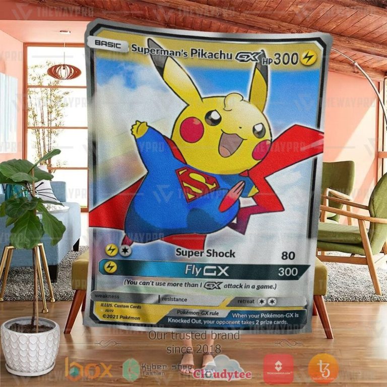 Anime-Pkm-SupermanS-Pikachu-Custom-Soft-Blanket-3
