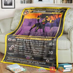 Anime Pkm Umbreon Neo Discovery Custom Soft Blanket