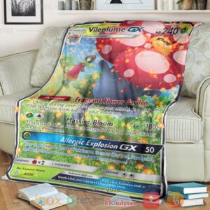 Anime Pkm Vileplume Gx Cosmic Eclipse Custom Soft Blanket