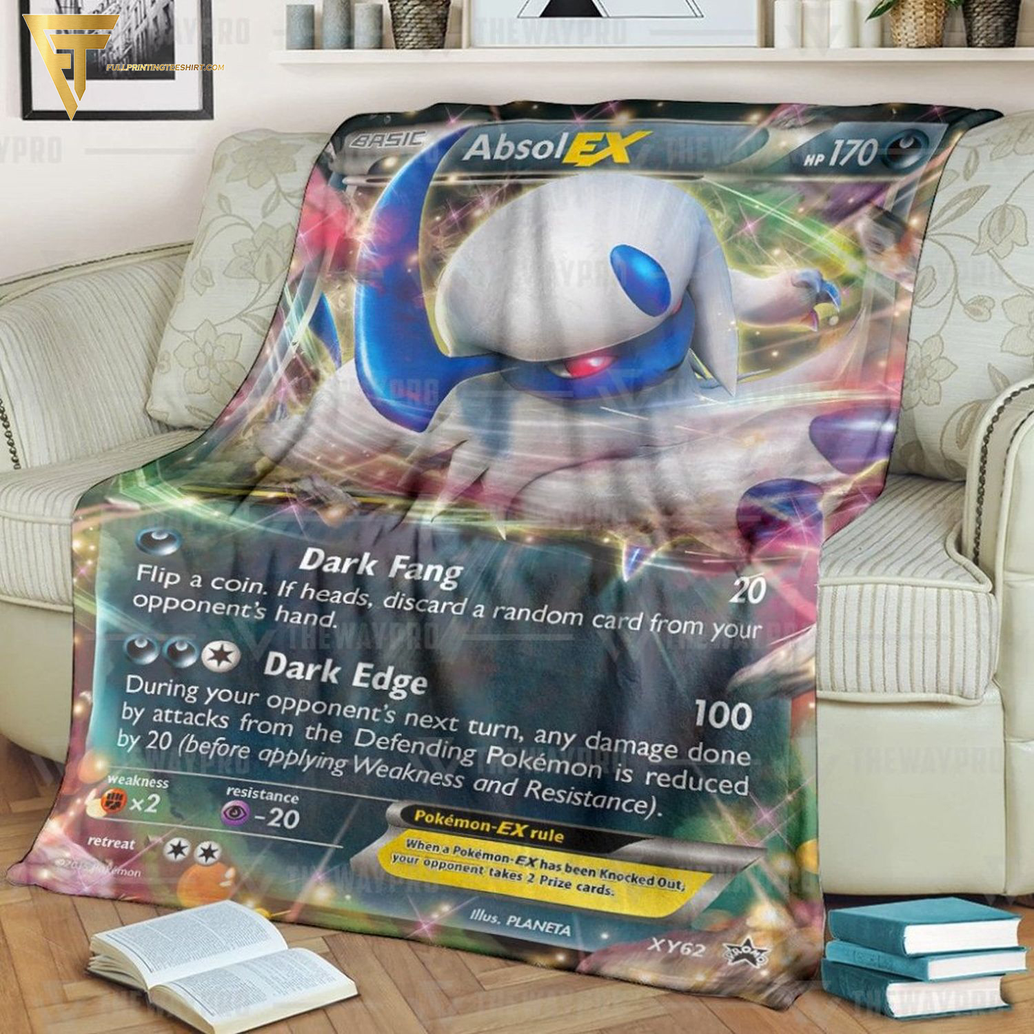 Anime Pokemon Absol Ex Full Printing Blanket Anime Pokemon Absol Ex Full Printing Blanket