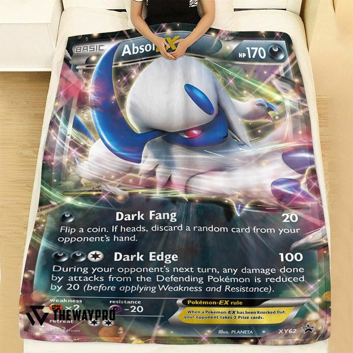 Anime-Pokemon-Absol-Ex-Xy-Promos-Quilt-Blanket-2