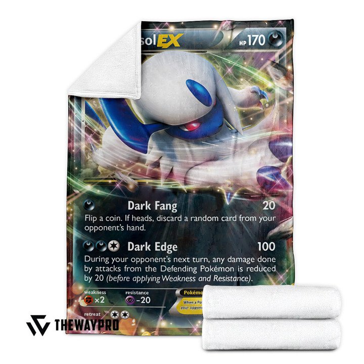 Anime-Pokemon-Absol-Ex-Xy-Promos-Quilt-Blanket-3