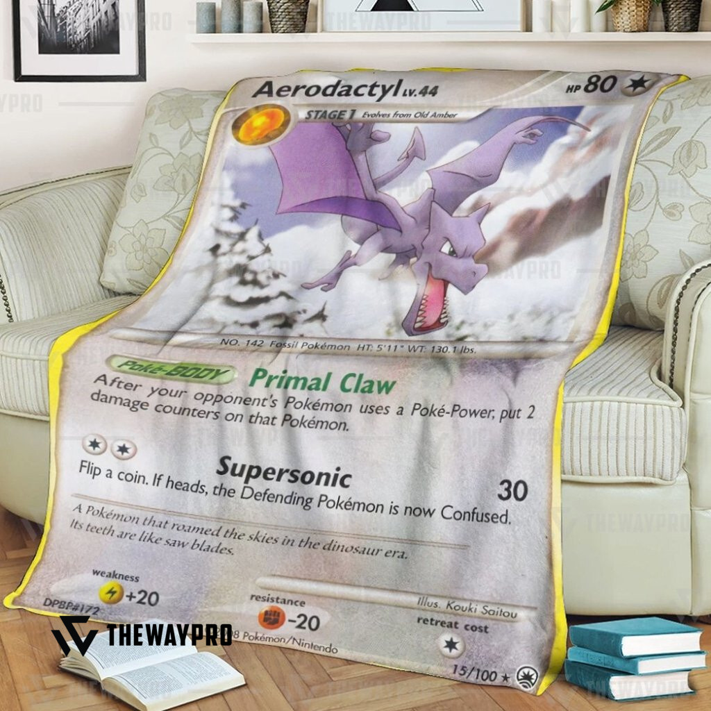 Anime Pokemon Aerodactyl Blanket Anime Pokemon Aerodactyl Blanket