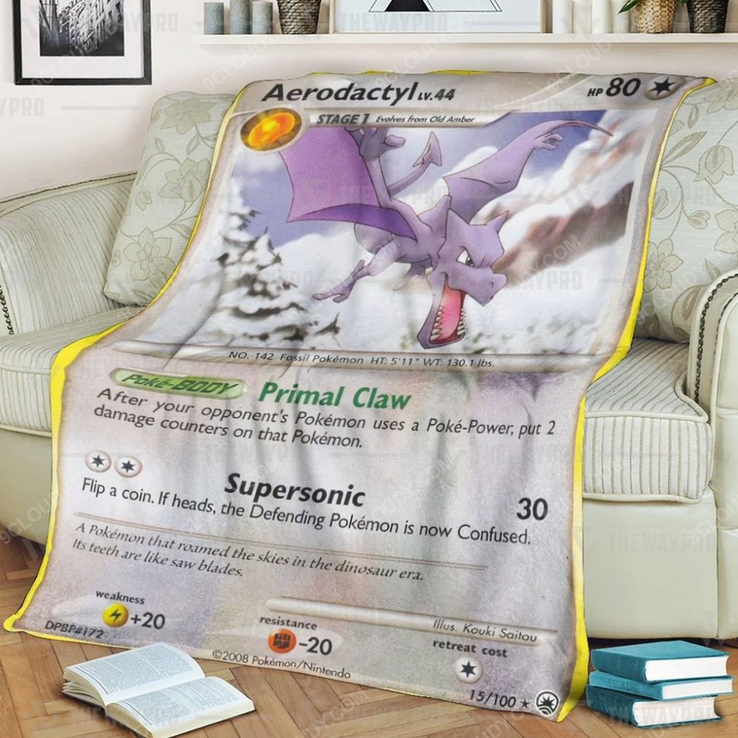 Anime Pokemon Aerodactyl Lv 44 Full Print Soft Blanket Anime Pokemon Aerodactyl Lv 44 Full Print Soft Blanket
