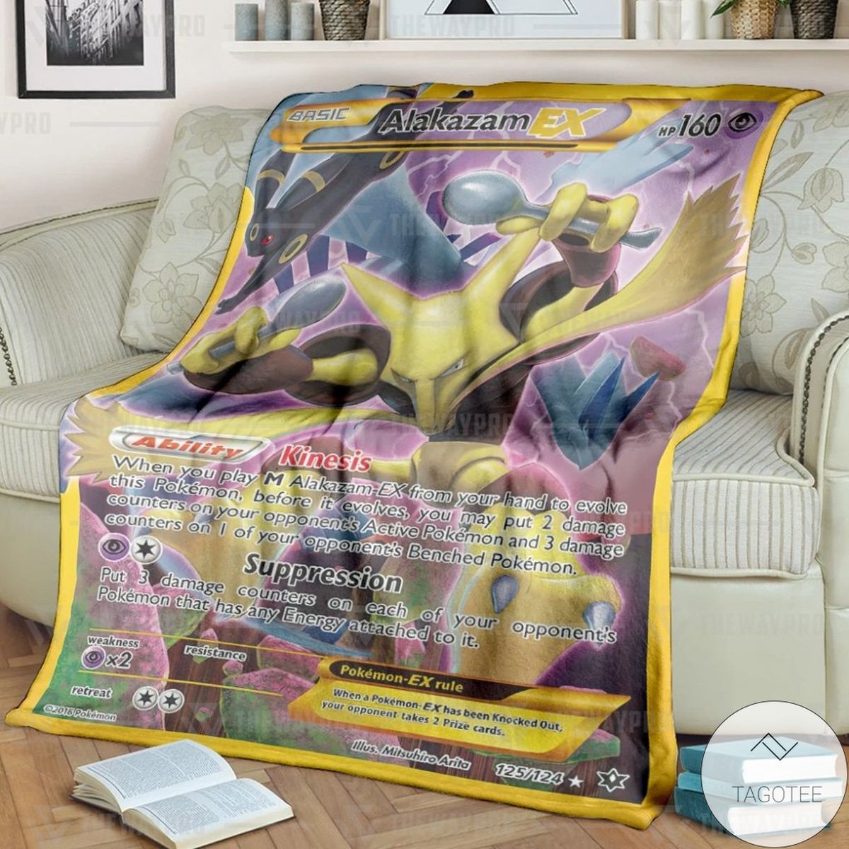 Anime Pokemon Alakazam Ex Custom Blanket Anime Pokemon Alakazam Ex Custom Blanket