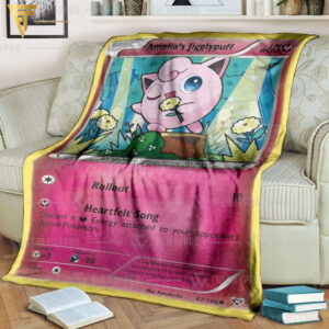 Anime Pokemon Amelias Jigglypuff Full Printing Blanket