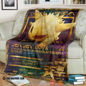 Anime Pokemon Ancient Gengar Soft Blanket