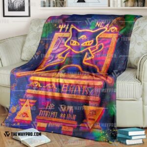 Anime Pokemon Ancient Mew Color Blanket