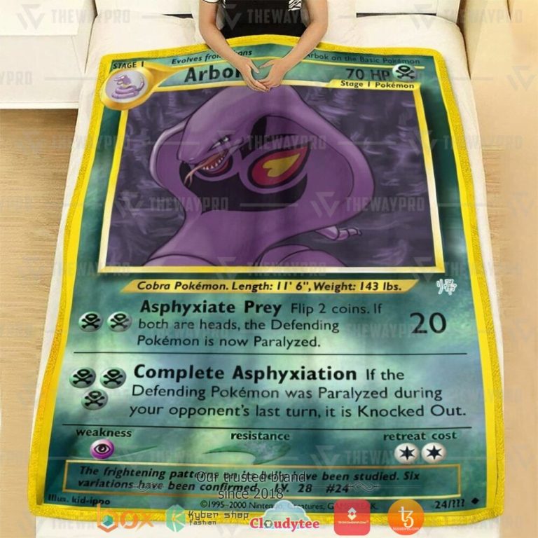 Anime-Pokemon-Arbok-Soft-Blanket-1