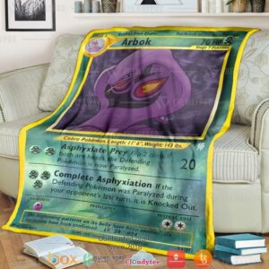 Anime Pokemon Arbok Soft Blanket