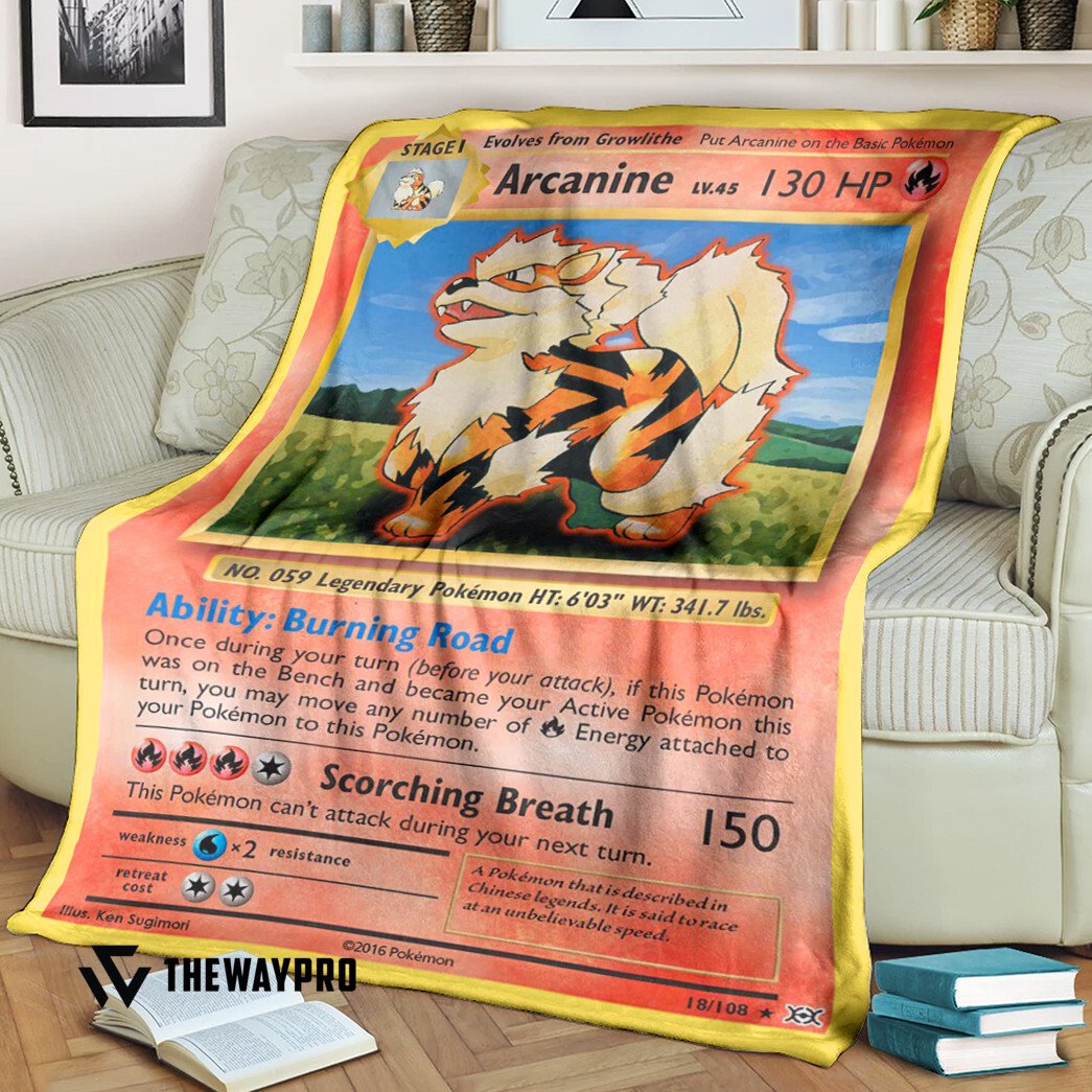 Anime Pokemon Arcanine Evolutions Blanket Anime Pokemon Arcanine Evolutions Blanket