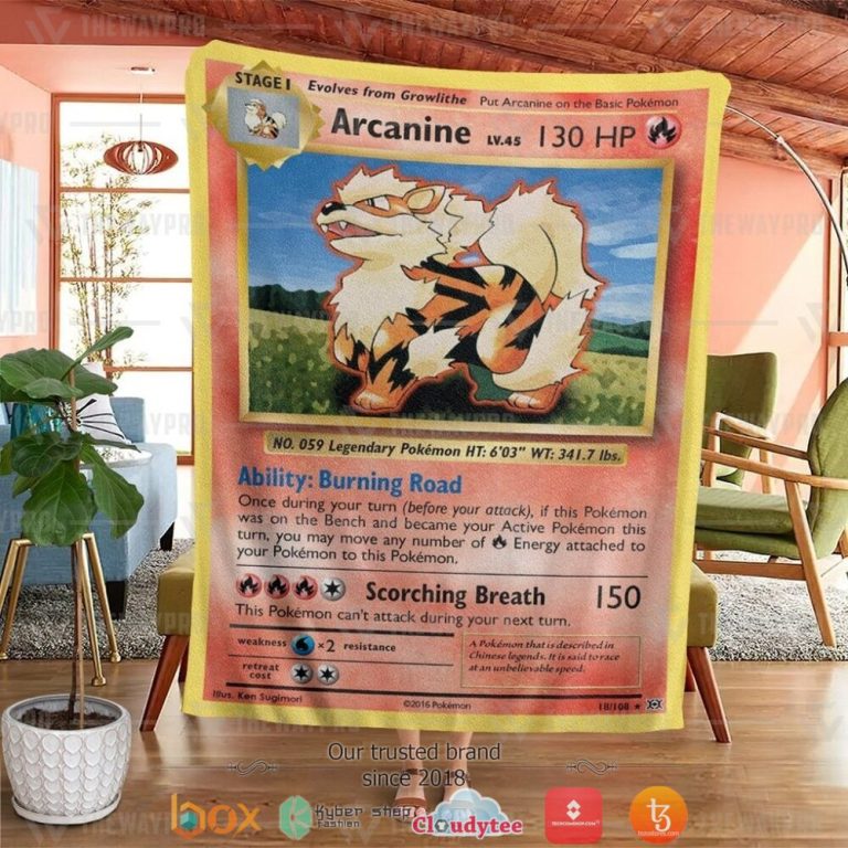 Anime-Pokemon-Arcanine-Evolutions-Soft-Blanket-1