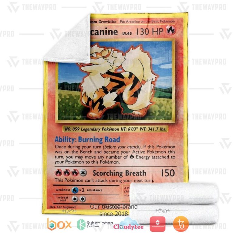 Anime-Pokemon-Arcanine-Evolutions-Soft-Blanket-3