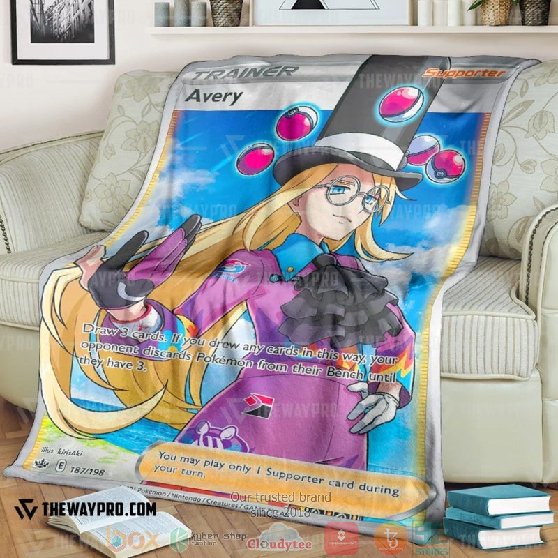 Anime Pokemon Avery Trainer Soft Blanket Anime Pokemon Avery Trainer Soft Blanket