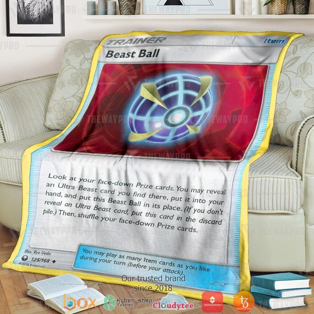 Anime Pokemon Beast Ball Trainer Soft Blanket Anime Pokemon Beast Ball Trainer Soft Blanket